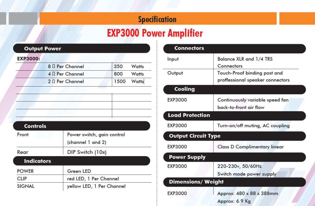 Explorer EXP300 Power Amplifier